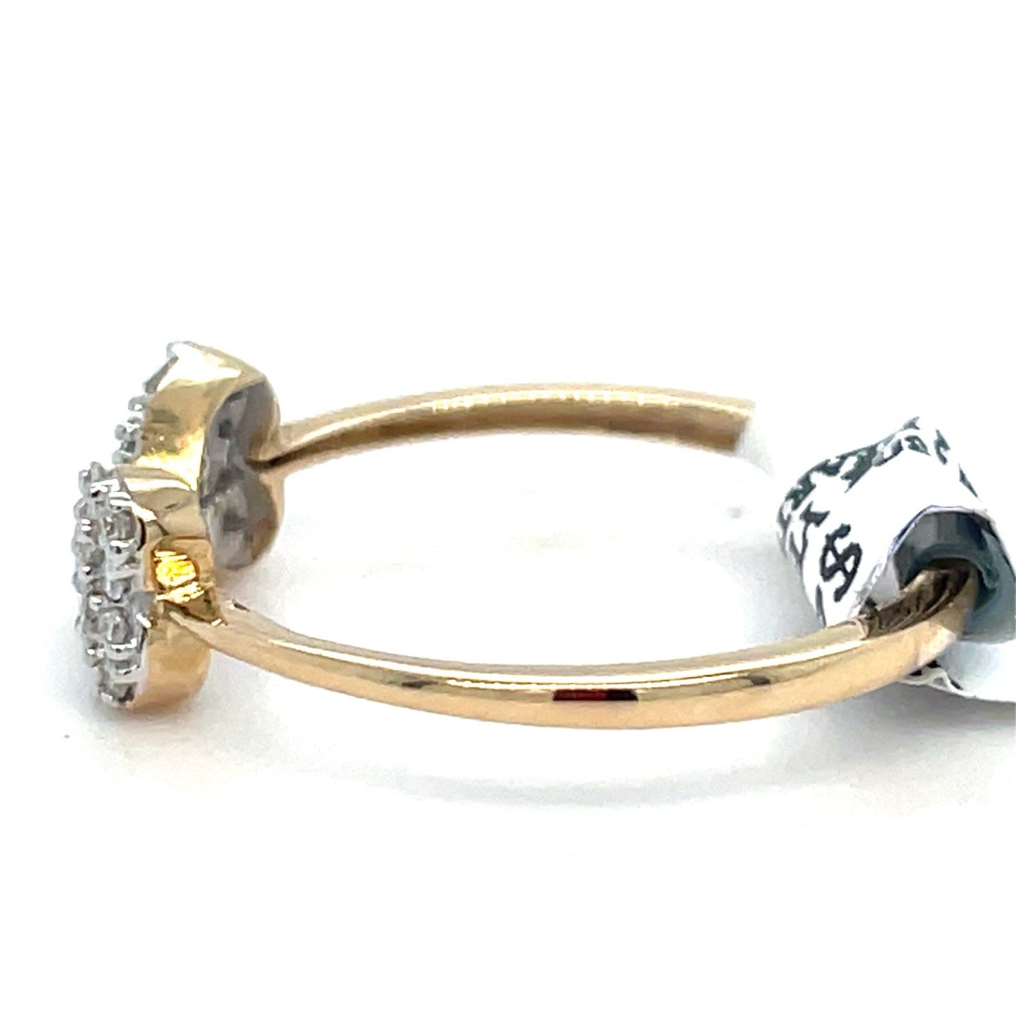 10k Yellow Gold Women’s Diamond Hearts Ring 1.30g Size 7 .2CTW2