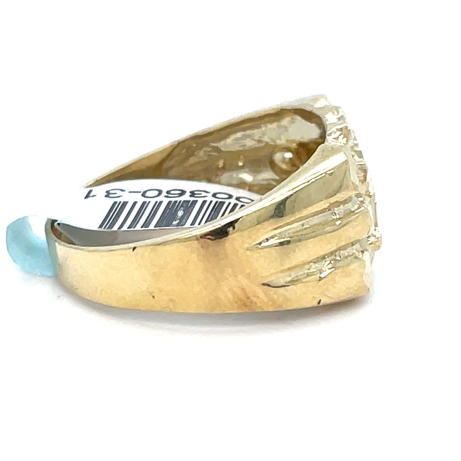 10K Yellow Gold Men’s X Shape Nugget Ring 4.36g Size 9.51