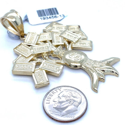10k Yellow Gold Money Tree Pendant 9.90g 1