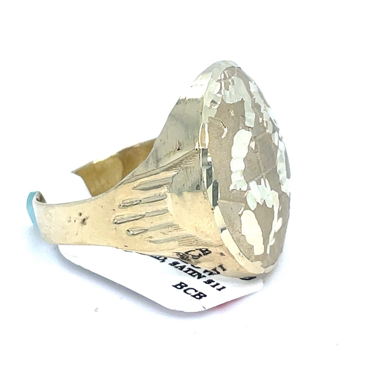 10K Yellow Gold Men’s World Satin Ring 4.30g Size 111