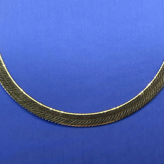 14K Yellow Gold 18” Herringbone Necklace 12.50g 4.5mm 0