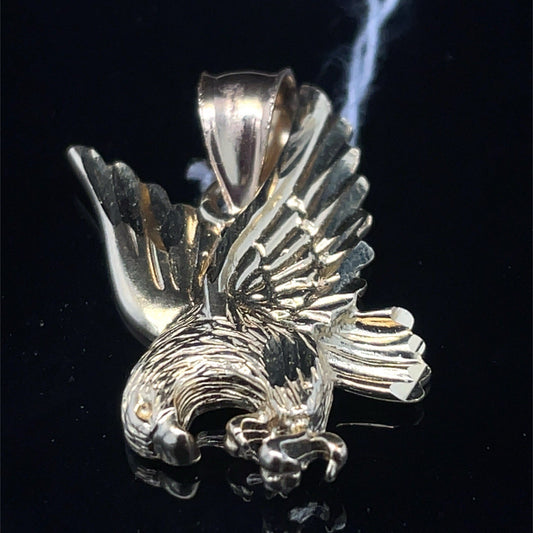 14k Yellow Gold Eagle Pendant 2.50g0