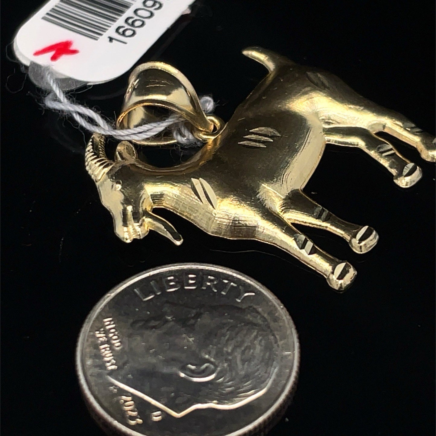 10k Yellow Gold Goat Pendant 2.40g2