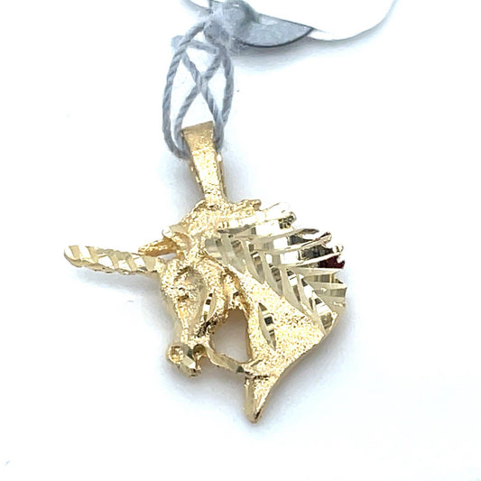 14k Yellow Gold Women’s Unicorn Pendant 0.90g 0
