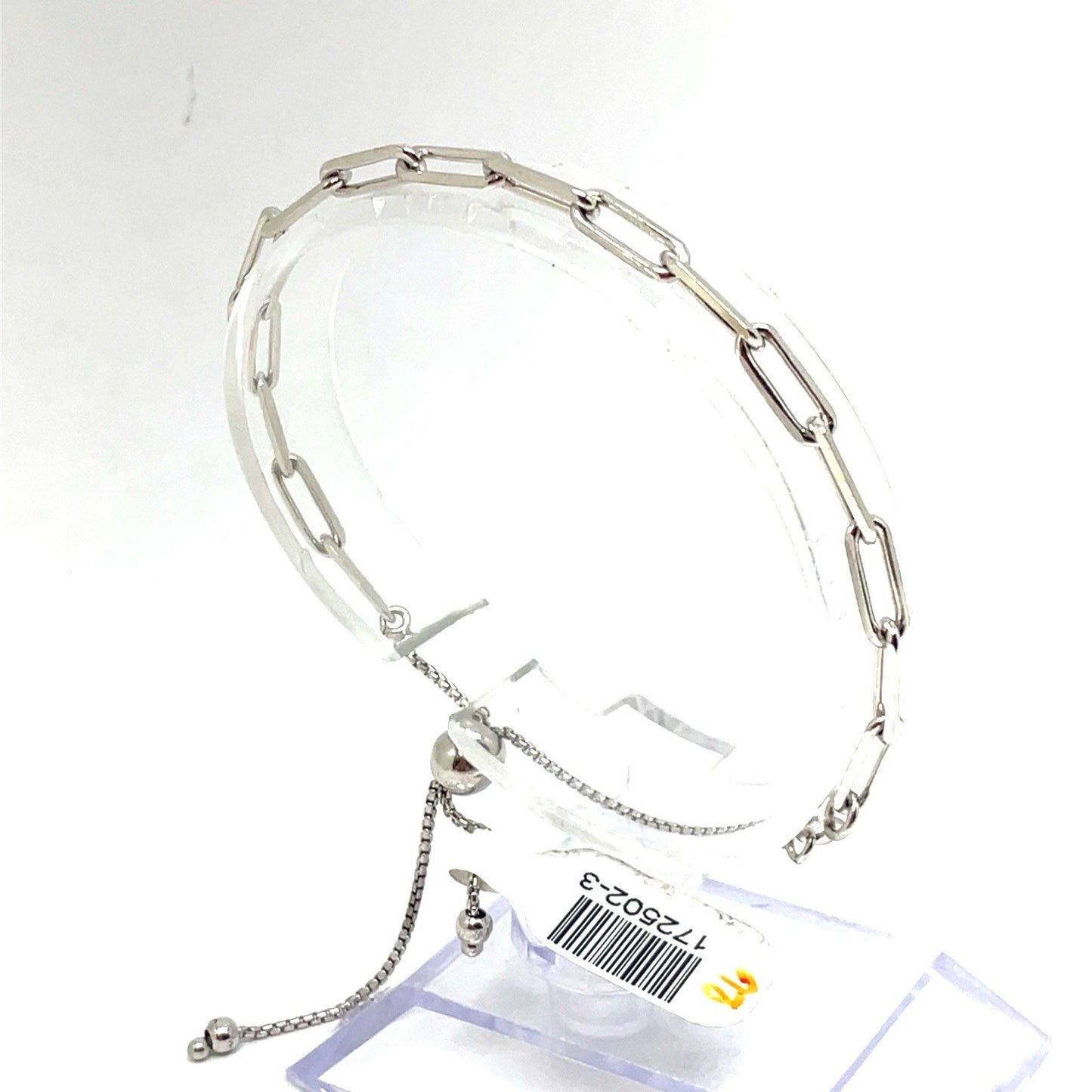 925 Sterling Silver Women’s Paper Clip Style Bracelet 4.40g2