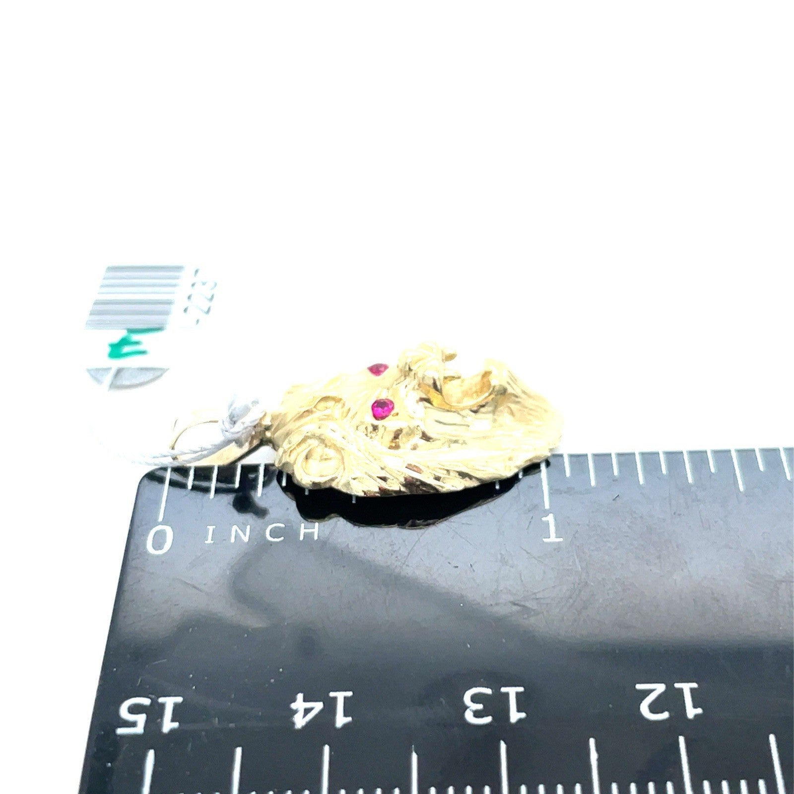 14K Yellow Gold Lion Face Pendant 4.30g 3