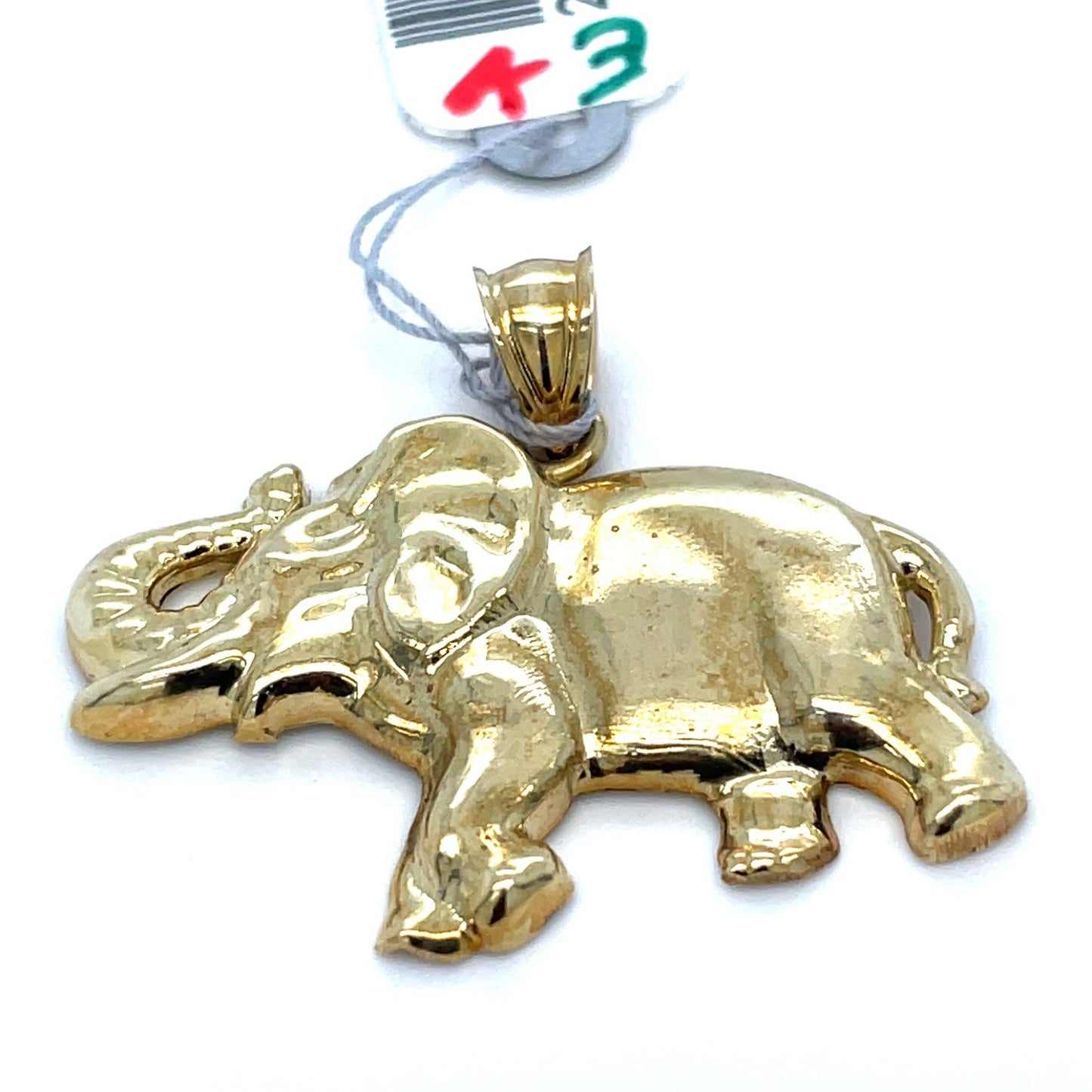 10k Yellow Gold Elephant Pendant 3.55g 0