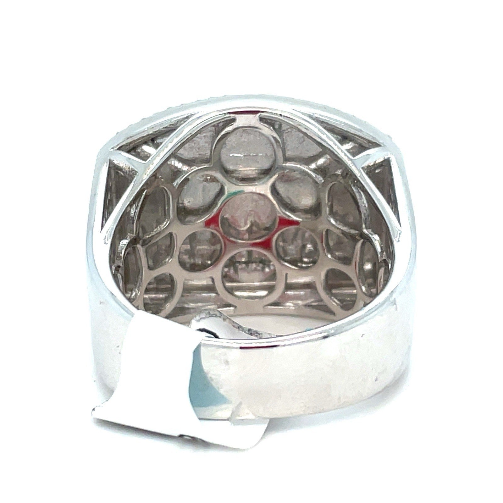 925 Sterling Silver Moisannite Men’s Last Supper Ring 13.90g Size 10 1.2CTW 2