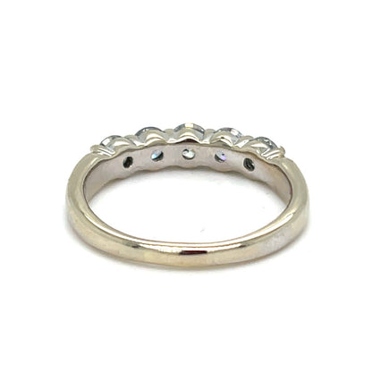 14K White Gold Diamond Band Ring 3.30g H-I Color I1-2 Clarity 1CTW Size 71