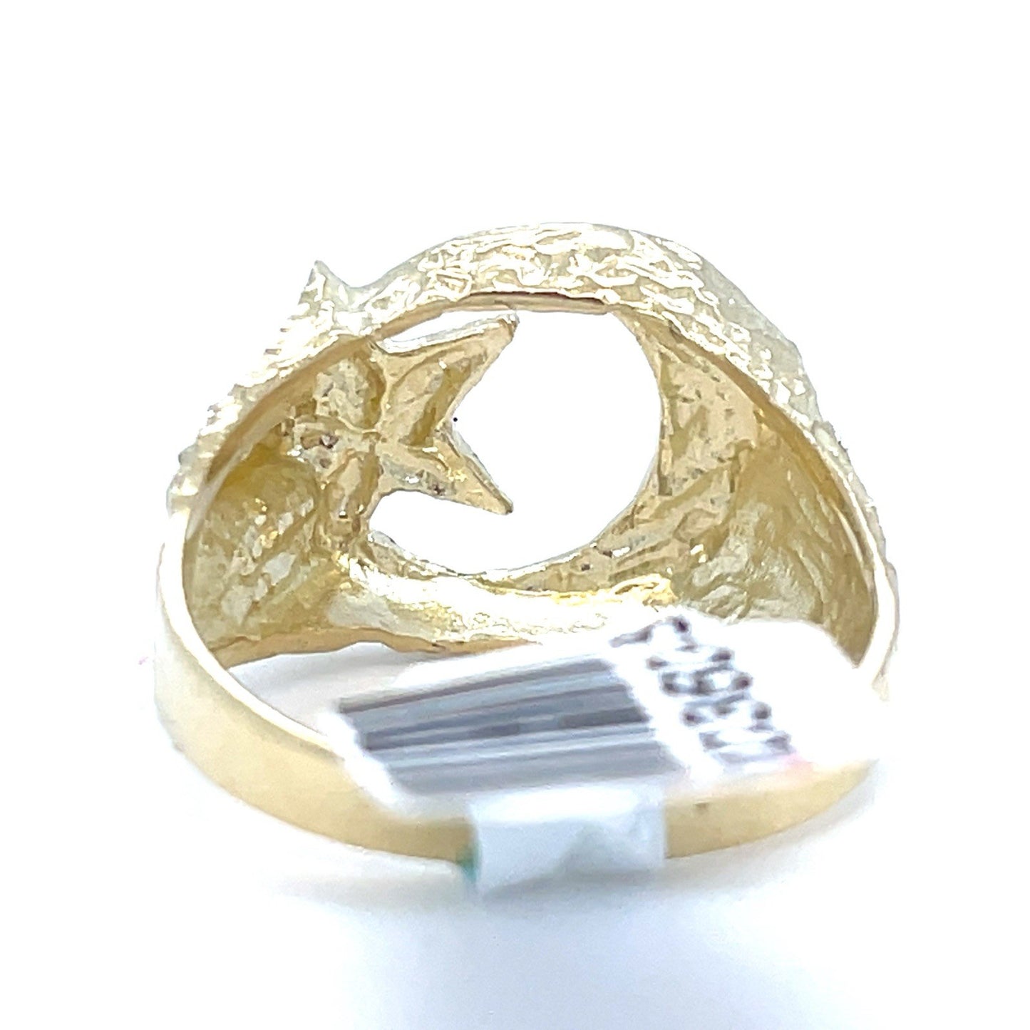 10k Yellow Gold Moon And Star Ring 4.24g Size 92