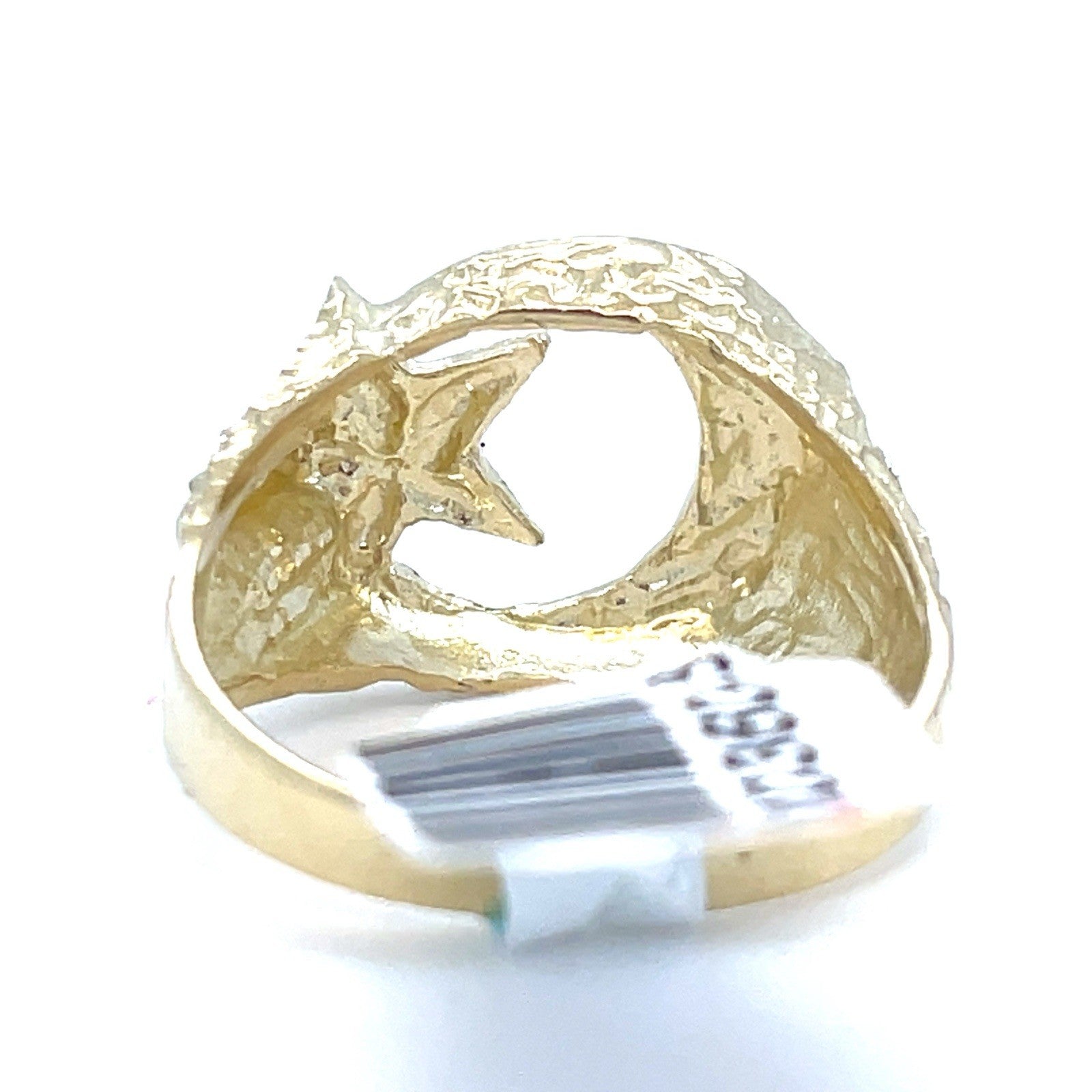 10k Yellow Gold Moon And Star Ring 4.24g Size 92