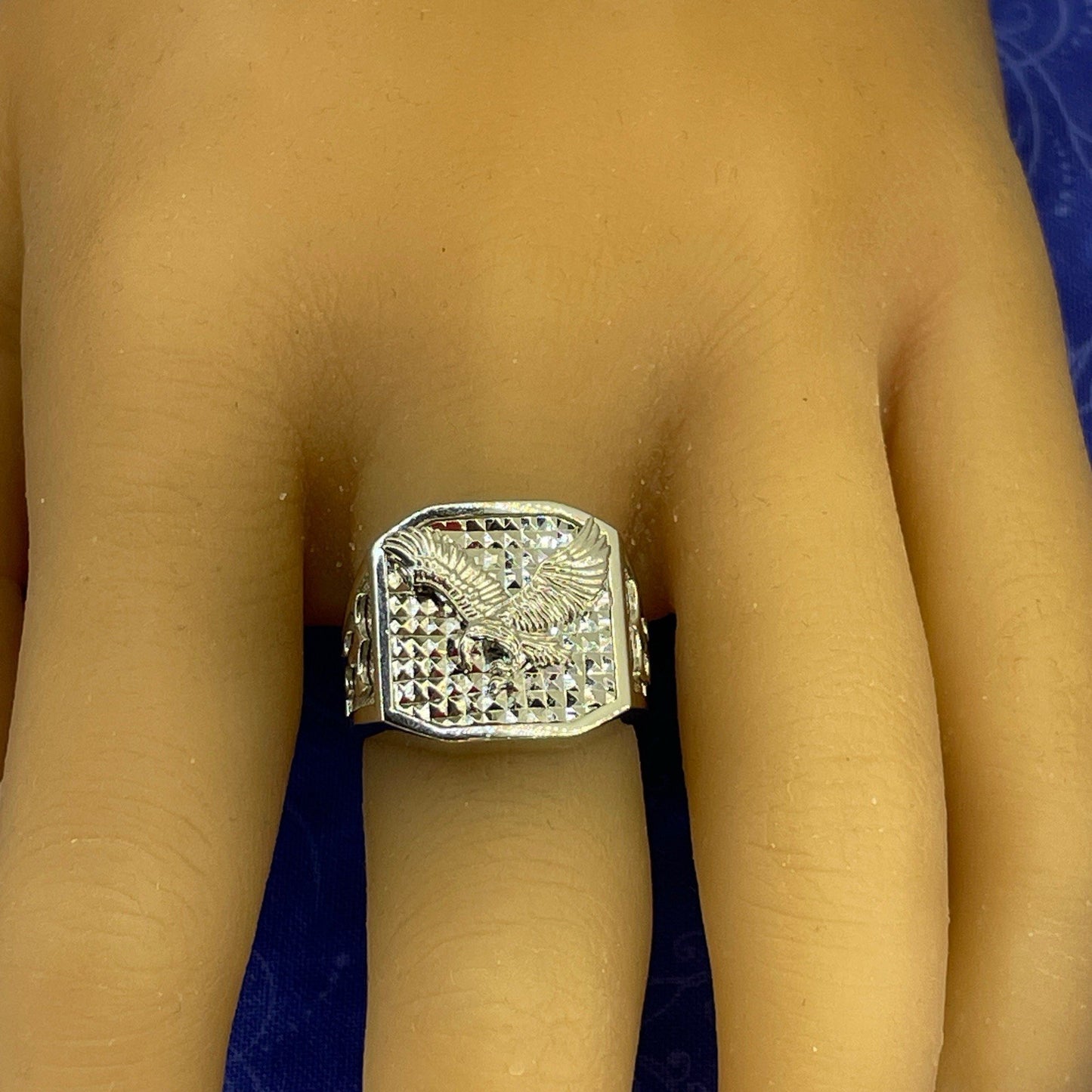 925 Sterling Silver Men’s Eagle Ring 8.26g Size 104