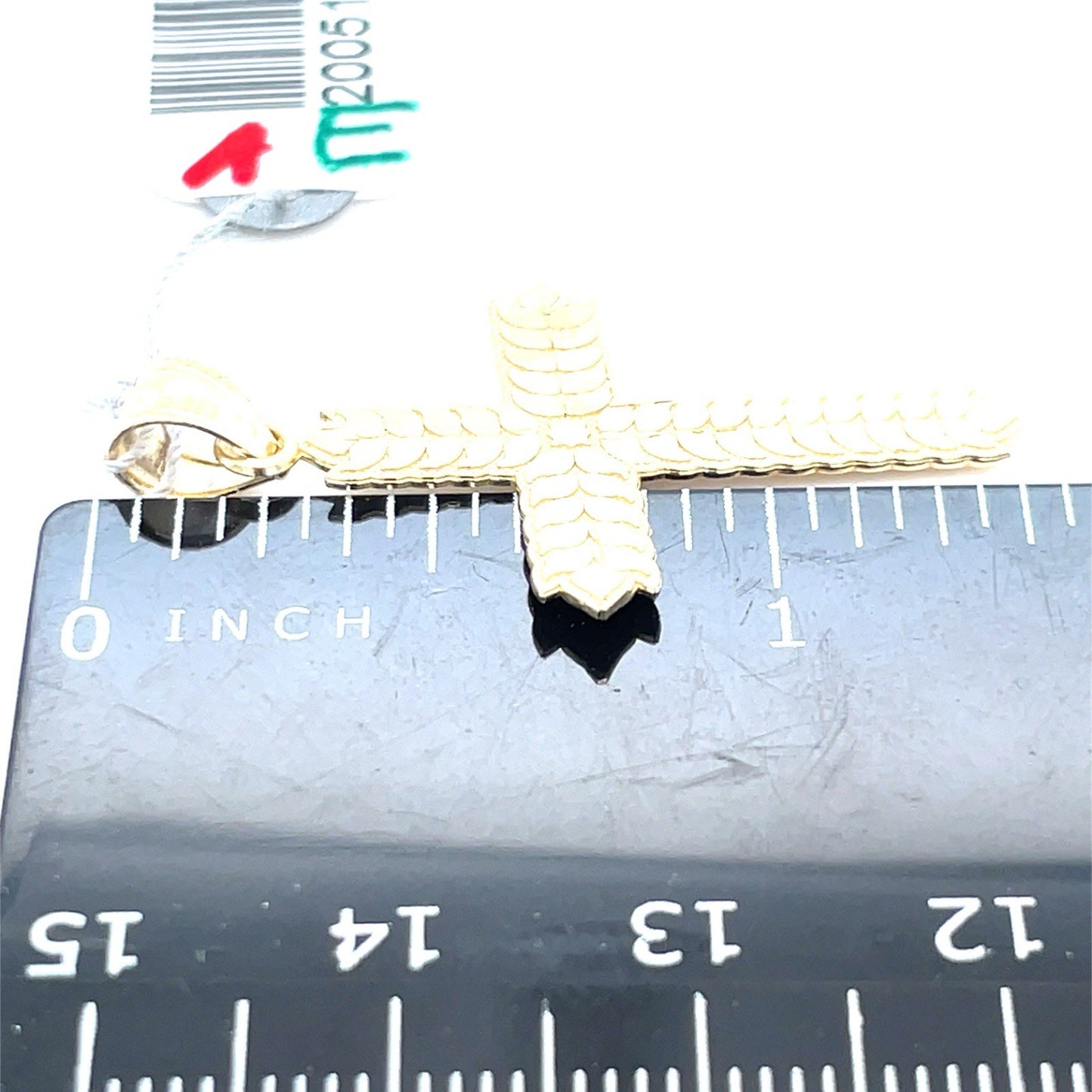 14k Yellow Gold Flat Cross Pendant 1.50g3