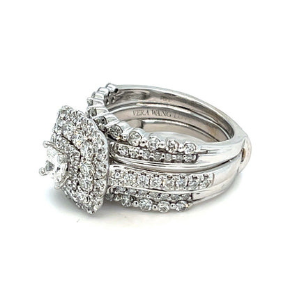 14K W/Gold Jacket Style Diamond Bridal Set Ring 10.30g 1.8CTW SI1 Clarity 6.752