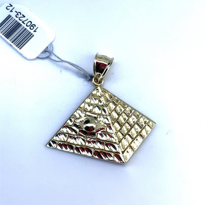 10k Yellow Gold Pyramid Pendant 4.40g3