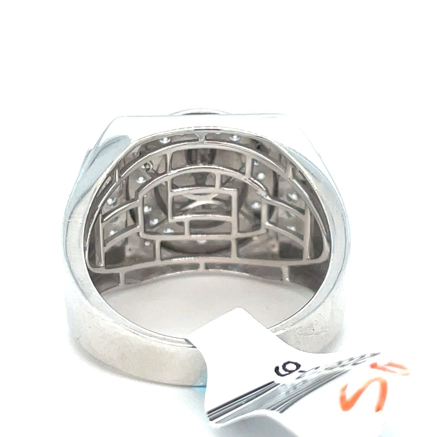 925 Sterling Silver Men’s CZ Mal Verde Ring 8.80g Size 103