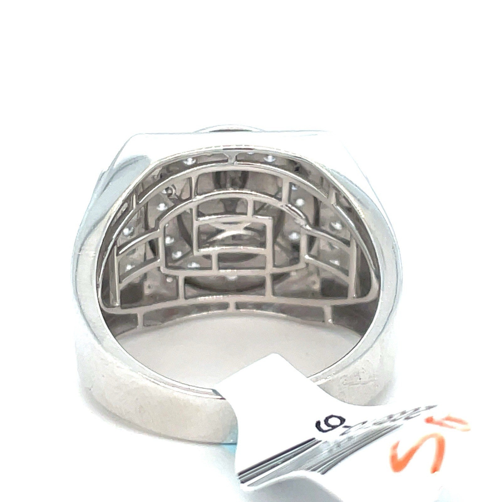 925 Sterling Silver Men’s CZ Mal Verde Ring 8.80g Size 103