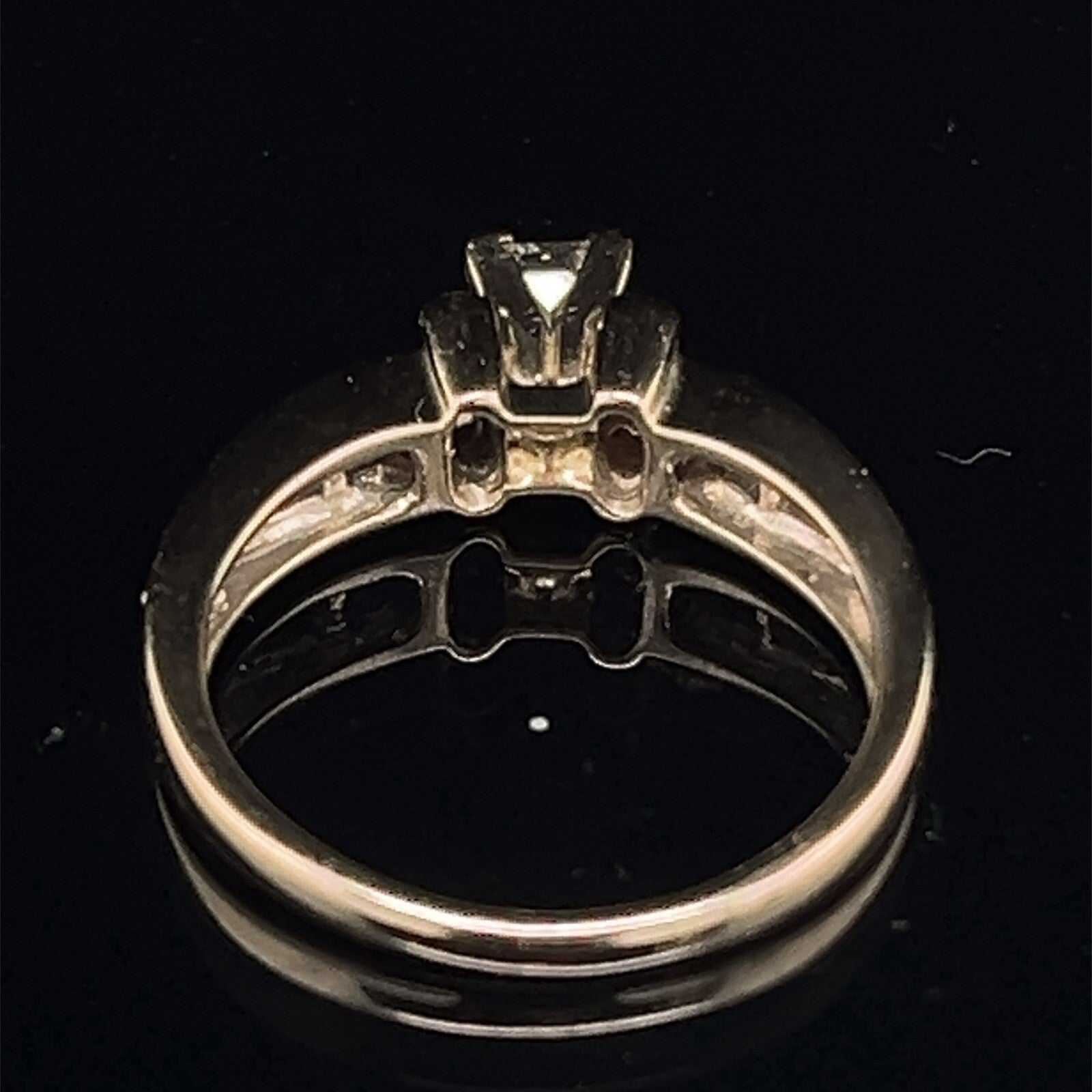 14 karat white gold princess cut VS diamond ring .8ctw size 7.255