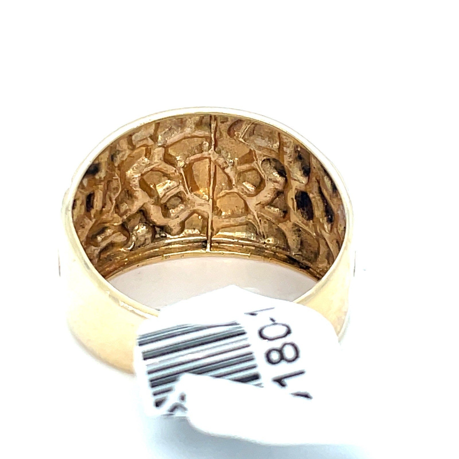 14k Yellow Gold Wide Nugget Ring 5.10g Size 83