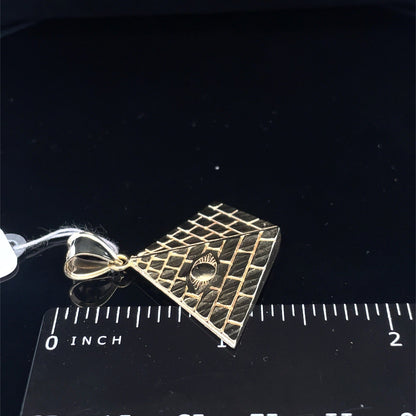 10k Yellow Gold Pyramid Pendant 4.40g2