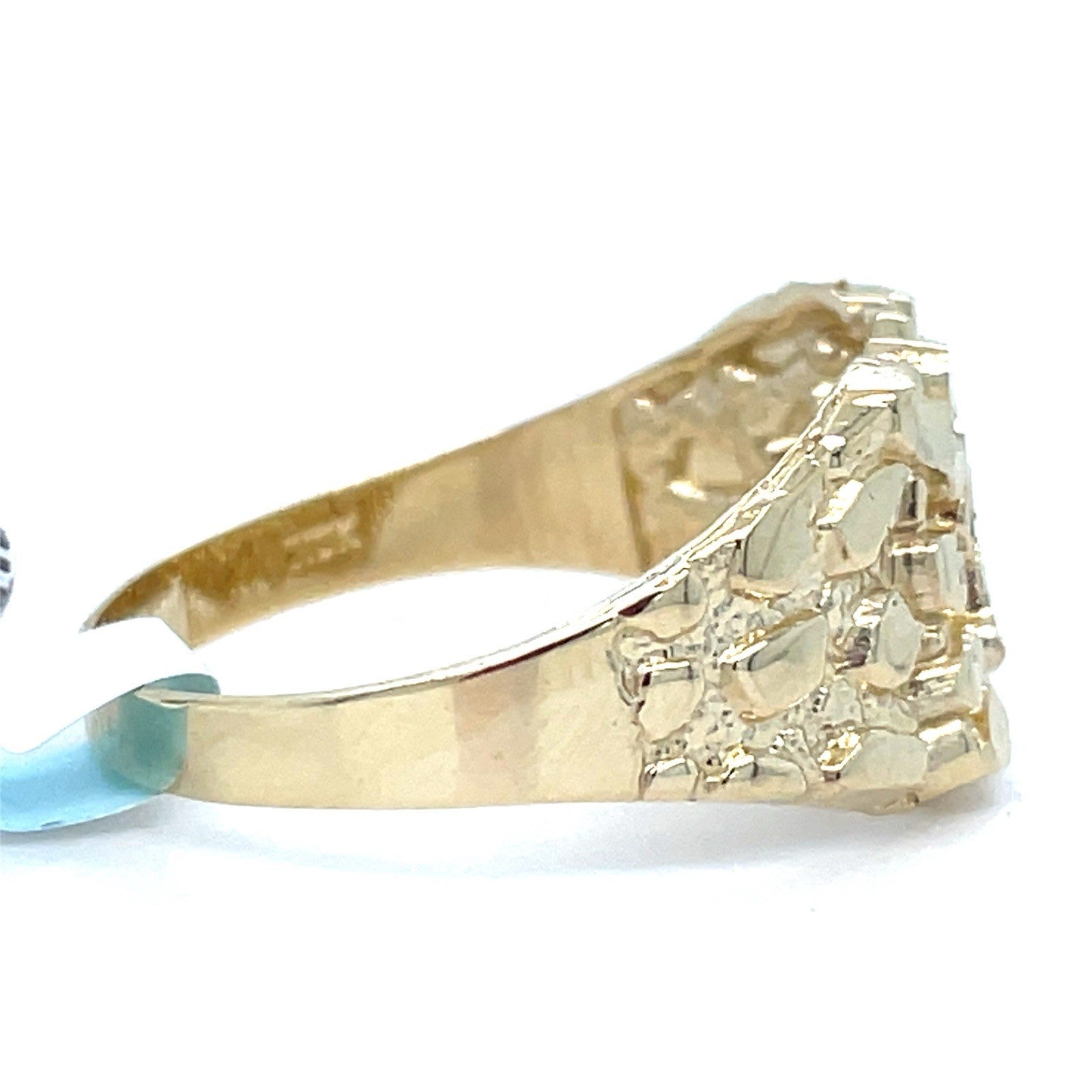 10k Yellow Gold Nugget Ring 2.20g Size 91