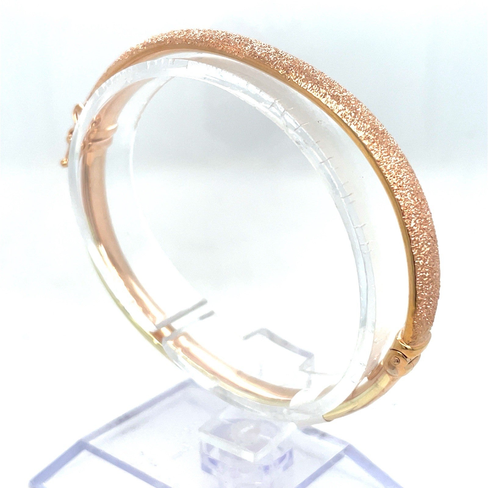 14K Rose Gold Women’s Sparkle Cut Bangle Bracelet 6.30g2
