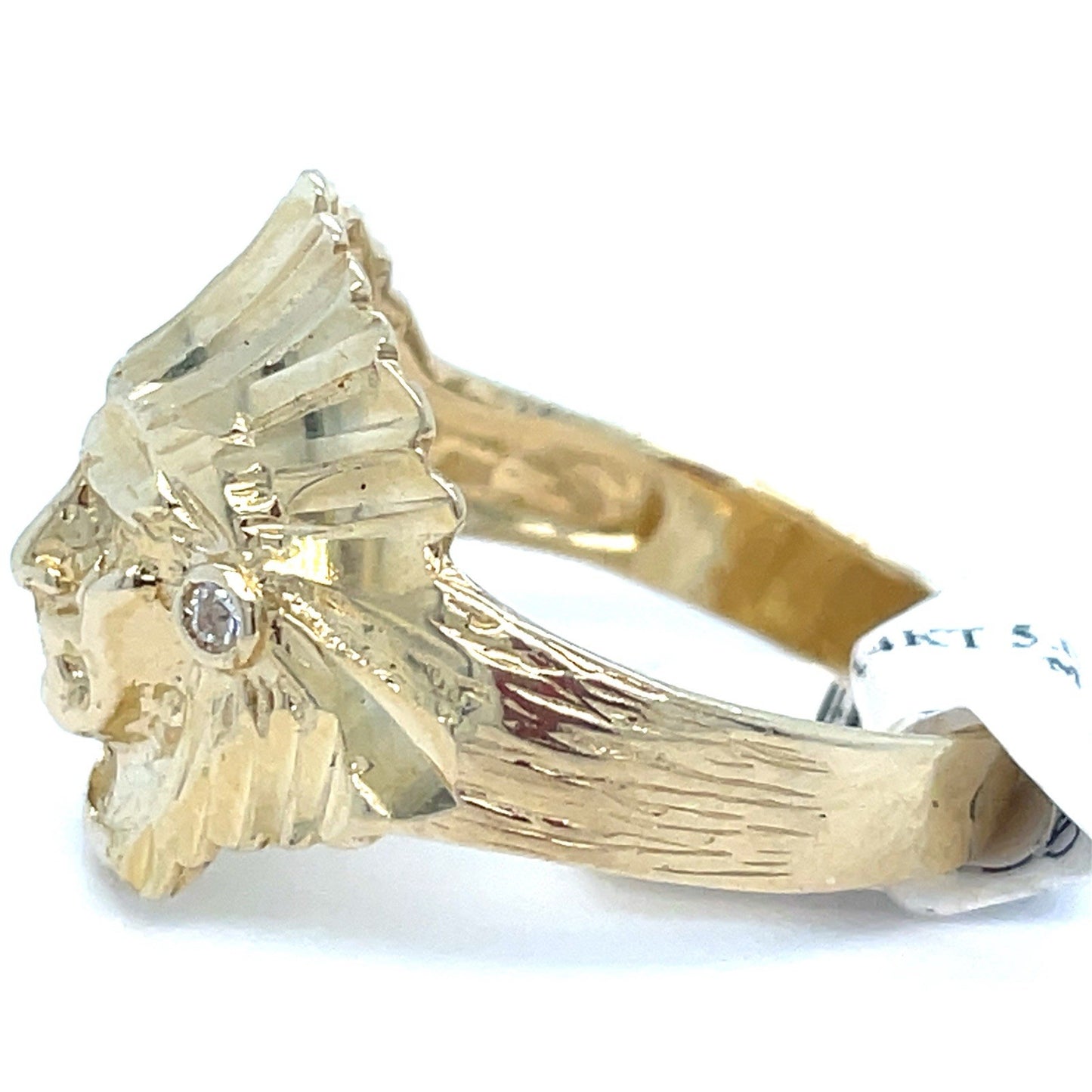 14k Yellow Gold Men’s Chief Ring 5.00g Size 102