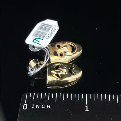 10k Yellow Gold Smile Now Cry Later Pendant 3.50g1