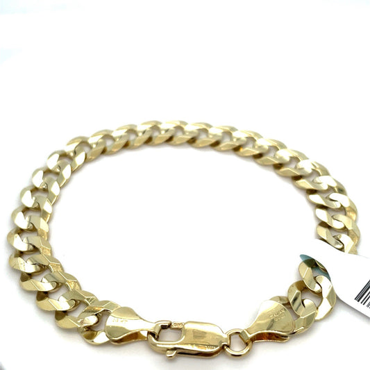 14k Yellow Gold 8.75” Solid Cuban Link Bracelet 20.96g 9.4mm0