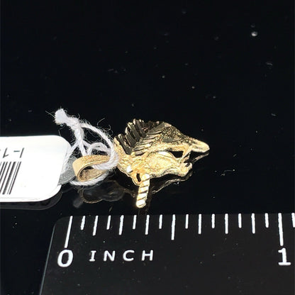 14k Yellow Gold Women’s Unicorn Pendant 0.90g 2
