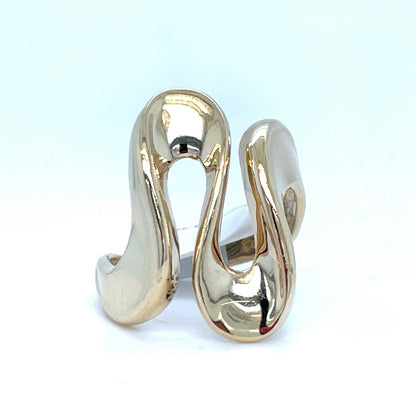 14k Yellow Gold Women’s Polished Swirl Ring 6.27g Size 80