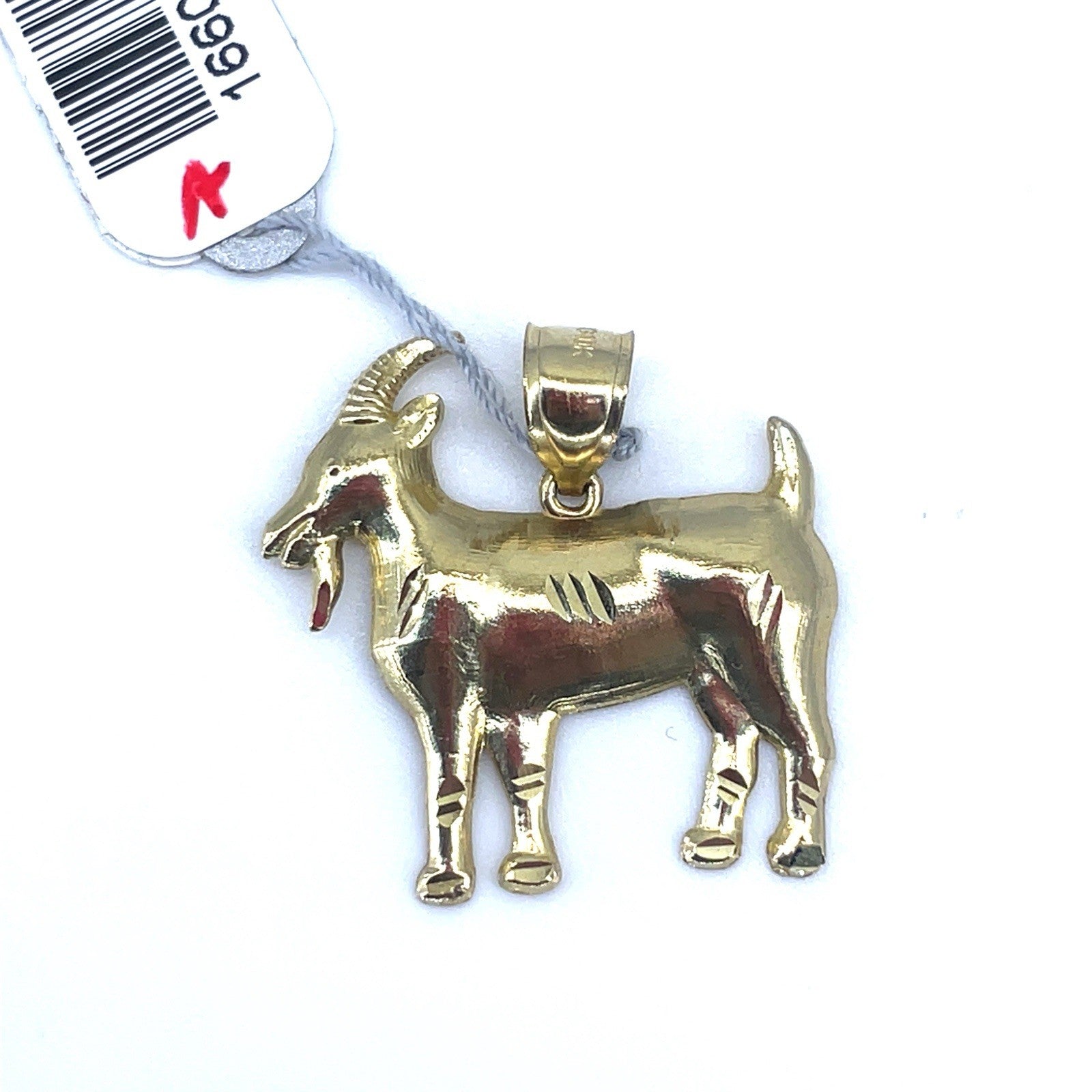 10k Yellow Gold Goat Pendant 2.40g0