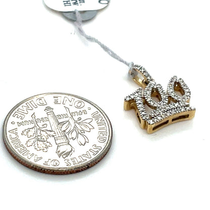 10K Yellow Gold Diamond 100 Emoji Pendant 0.1 Ctw 1.00g2