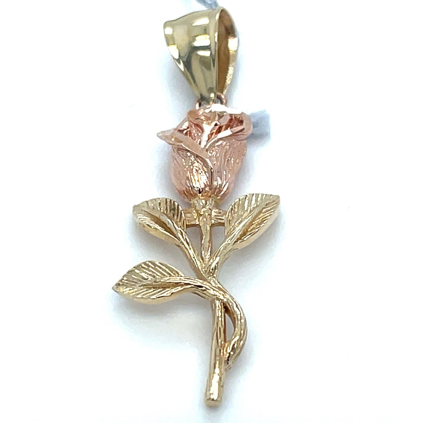 14k Two Tone Gold Women’s Rose Pendant 2.50g1