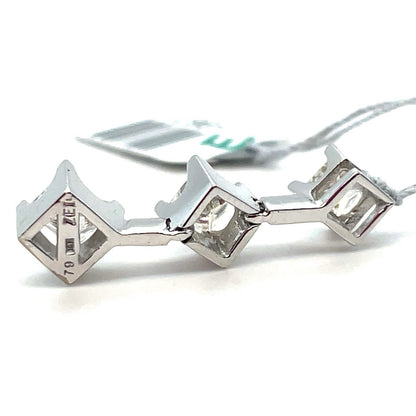 14k White Gold Princess Cut Diamond Pendant 2.20g I/j 1CTW I13