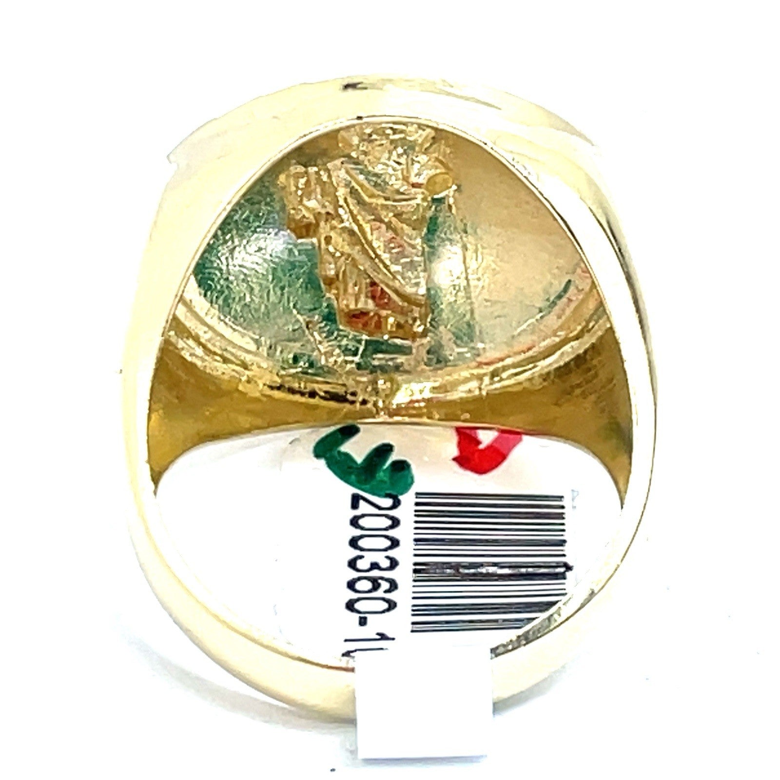 10k Two Tone Gold San Judas Round Ring 6.90g Size 112