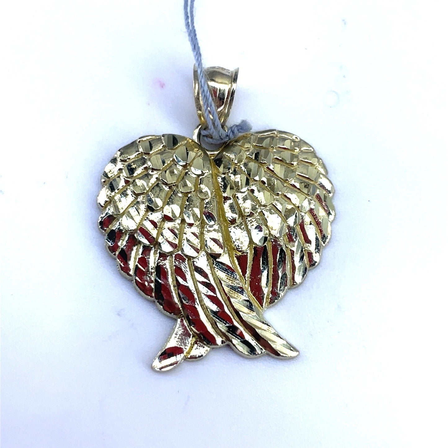10k Yellow Gold Double Angel Wings Pendant 3.30g0