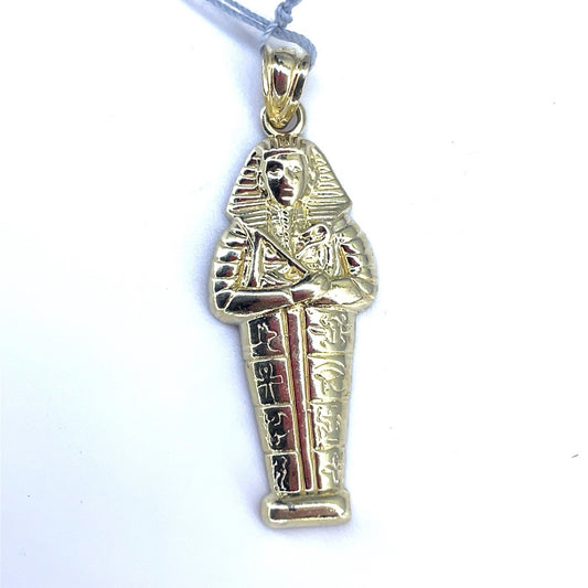 10k Yellow Gold Pharaoh Mummy Pendant 2.20g0