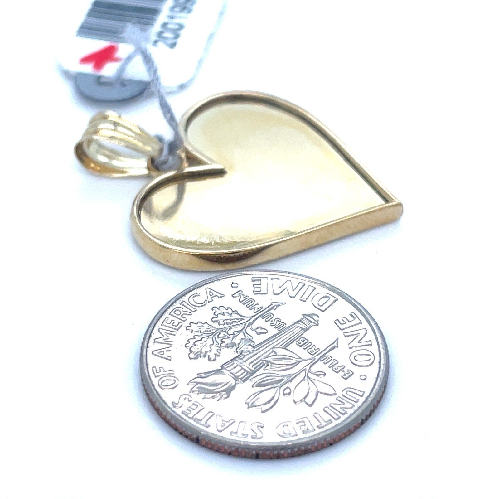 10k Yellow Gold Women’s Heart Polished Pendant 2.10g2