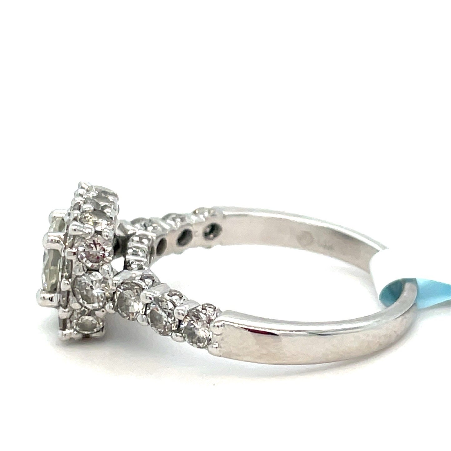 14k White Gold Women’s Halo Diamond Ring 5.91g L V S1 Size 10 W/ Appraisal3
