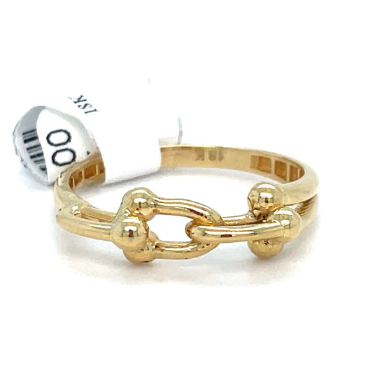 18k Yellow Gold Interlock Ring 2.20g Size 80