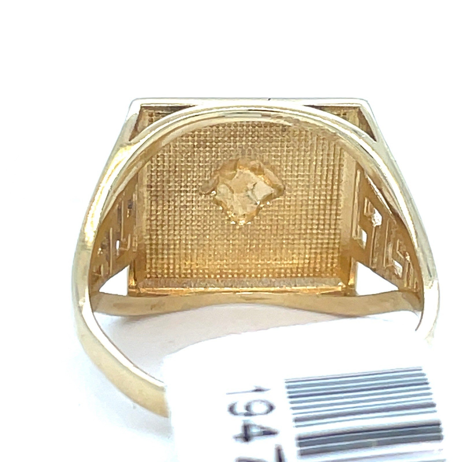 10K Yellow Gold Versace Style Design Ring 3.20g Size 7.53