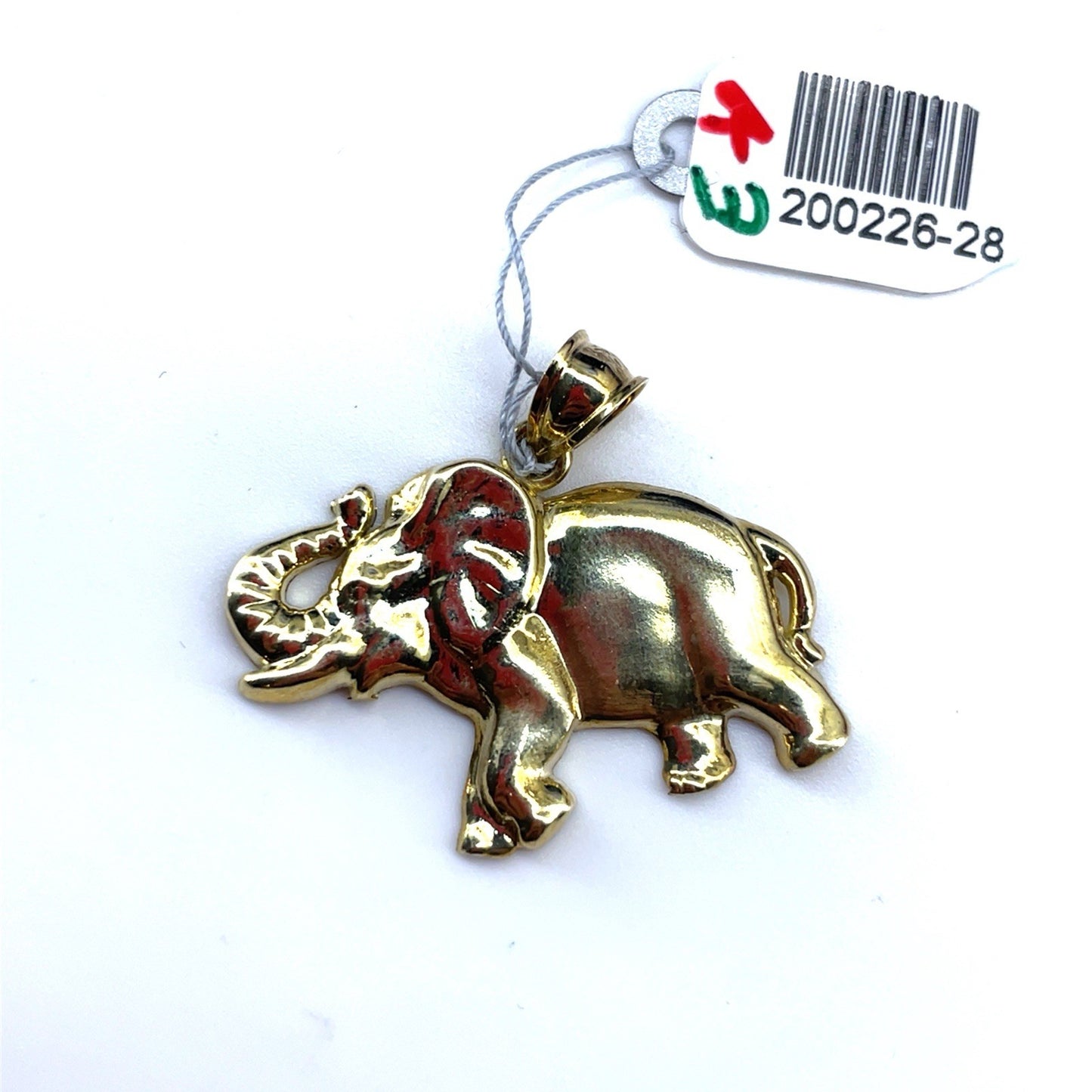 10k Yellow Gold Elephant Pendant 3.55g 1