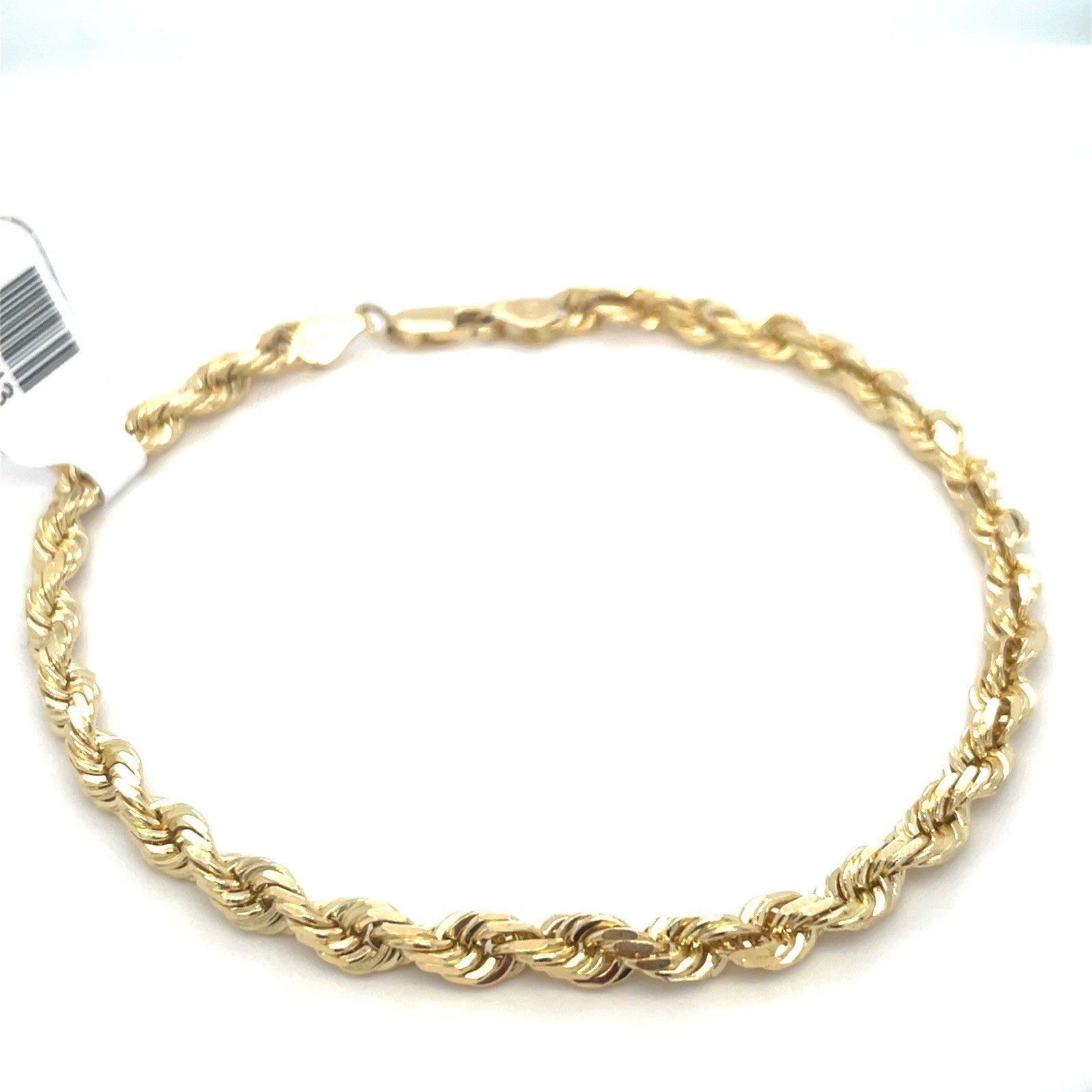 14k Yellow Gold Men’s 9.5” Solid Rope Bracelet 17.45g 4.7mm0