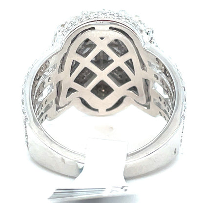 925 Sterling Silver Moissanite Jesus Ring 11.80g Size 10 2.56CTW2