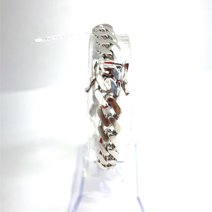 925 Sterling Silver 8” San Judas Cuban Style Bracelet 6.8mm3