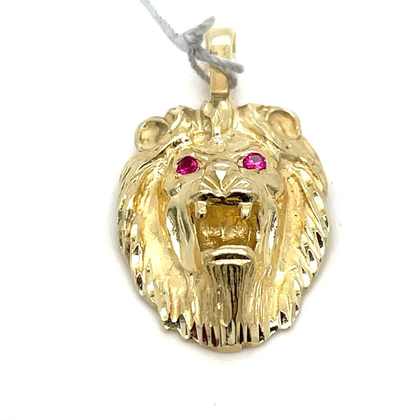 14K Yellow Gold Lion Face Pendant 4.30g 1