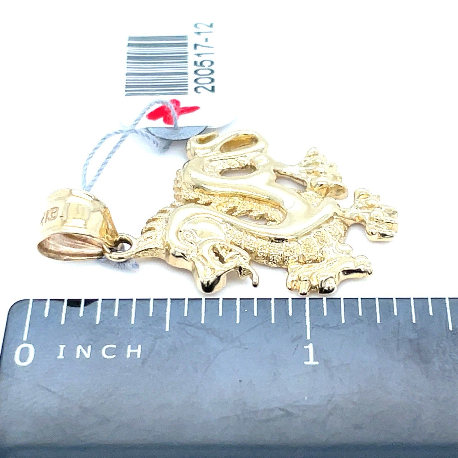 14k Yellow Gold Dragon Pendant 4.00g2