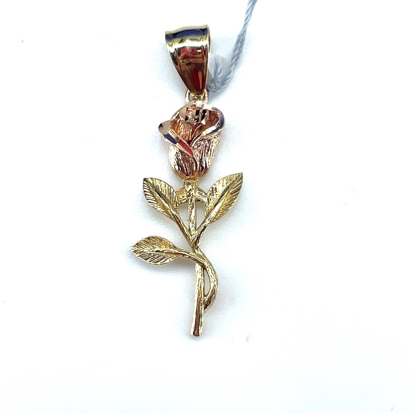 14k Two Tone Gold Women’s Rose Pendant 2.50g0