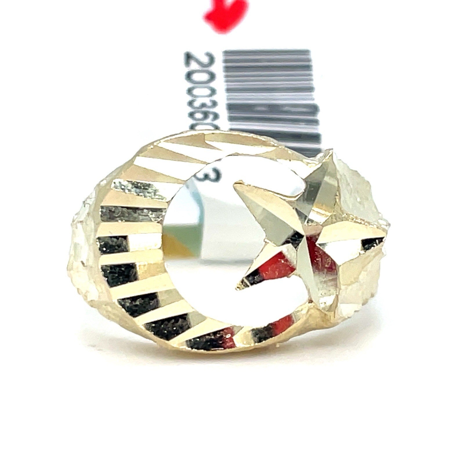 10k Yellow Gold Moon And Star Ring 4.24g Size 90